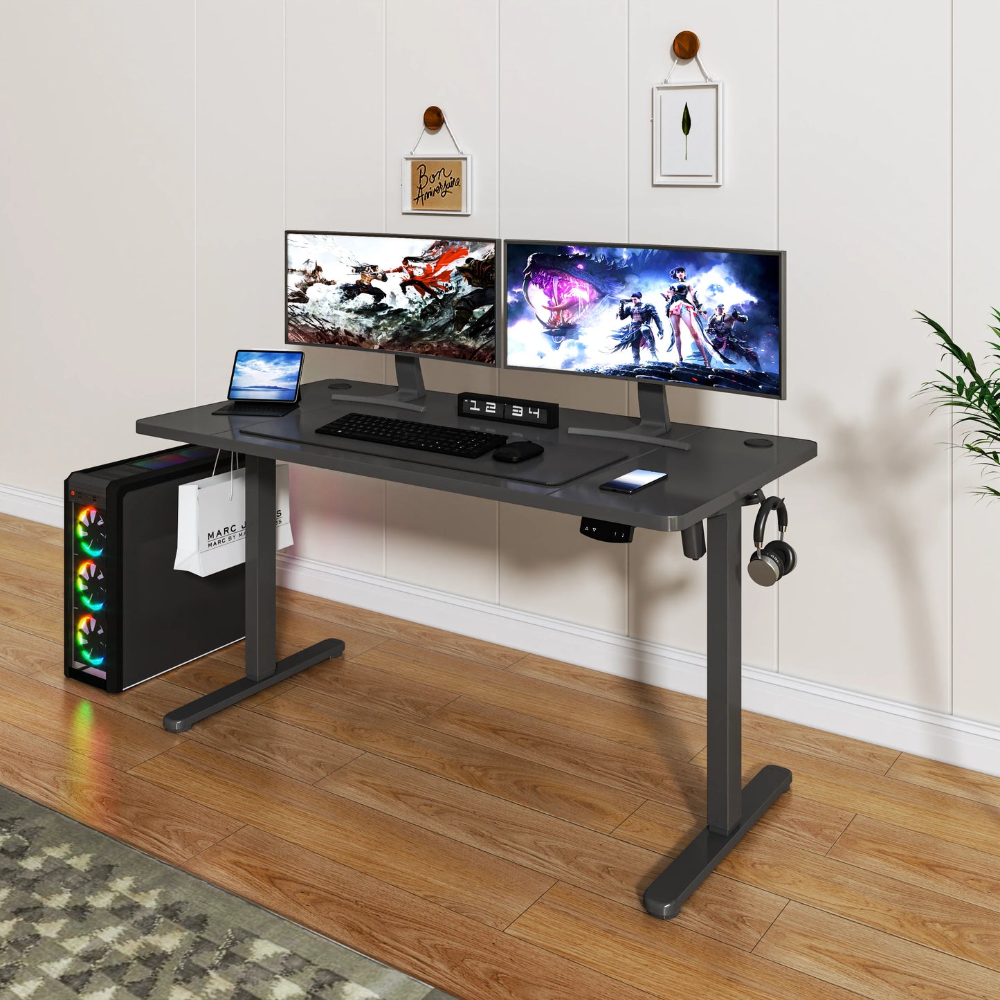 Apex Modern Dual Motor Foldable Gaming Desk
