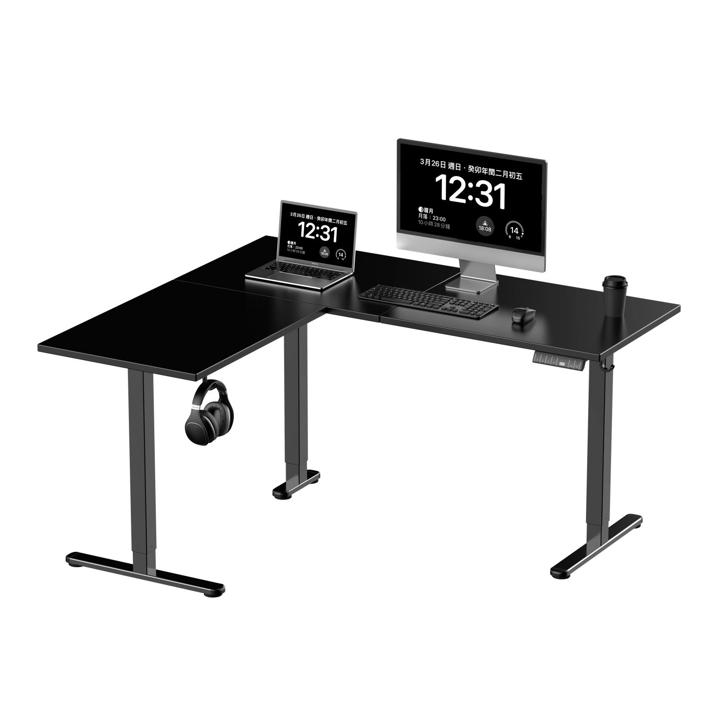 Apex Modular L-Shaped Standing Desk