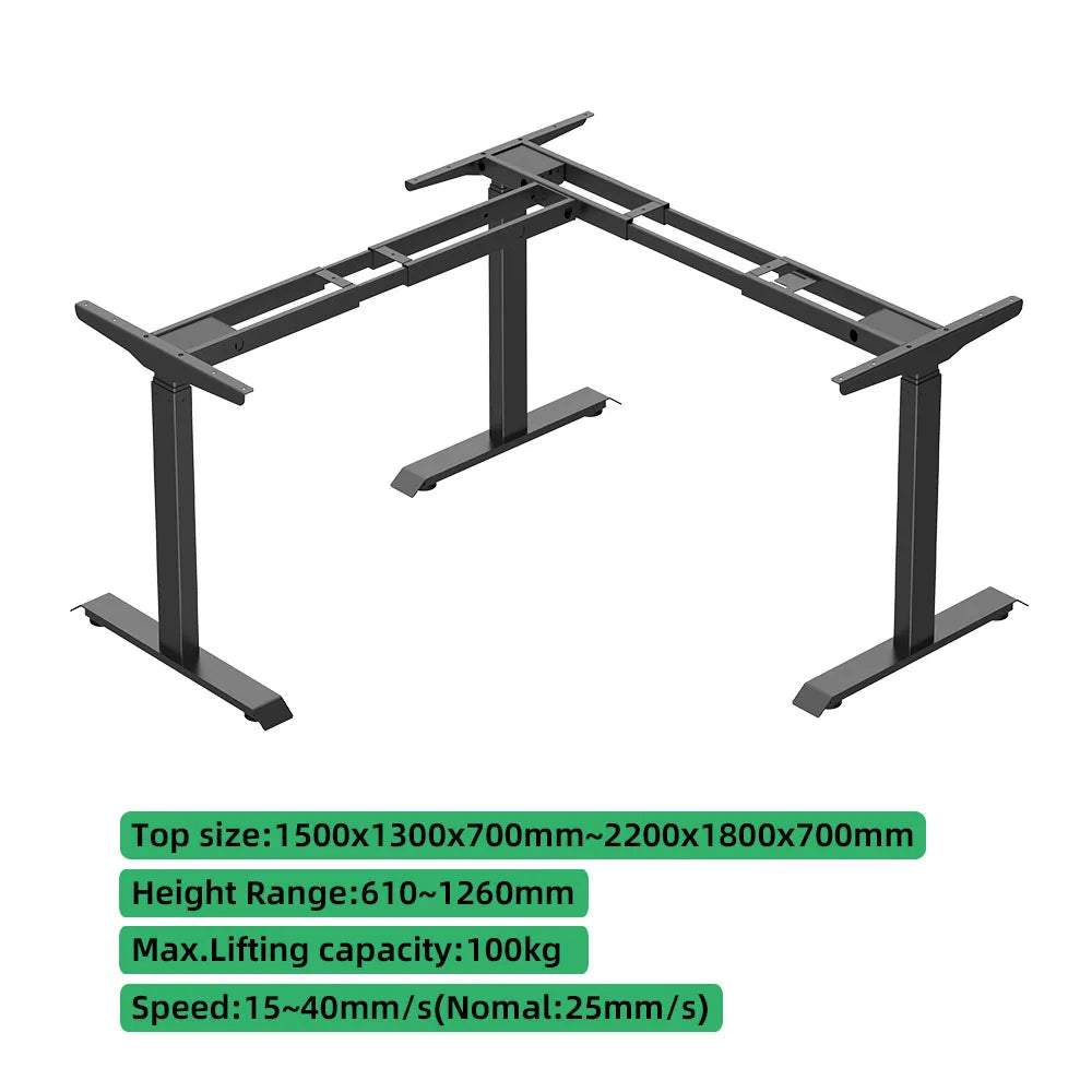 Apex Pro Triple Motor L-Shaped Standing Desk
