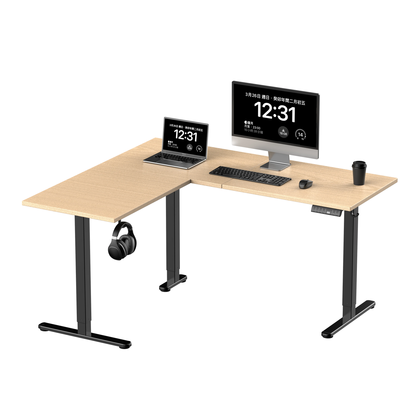 Apex Modular L-Shaped Standing Desk