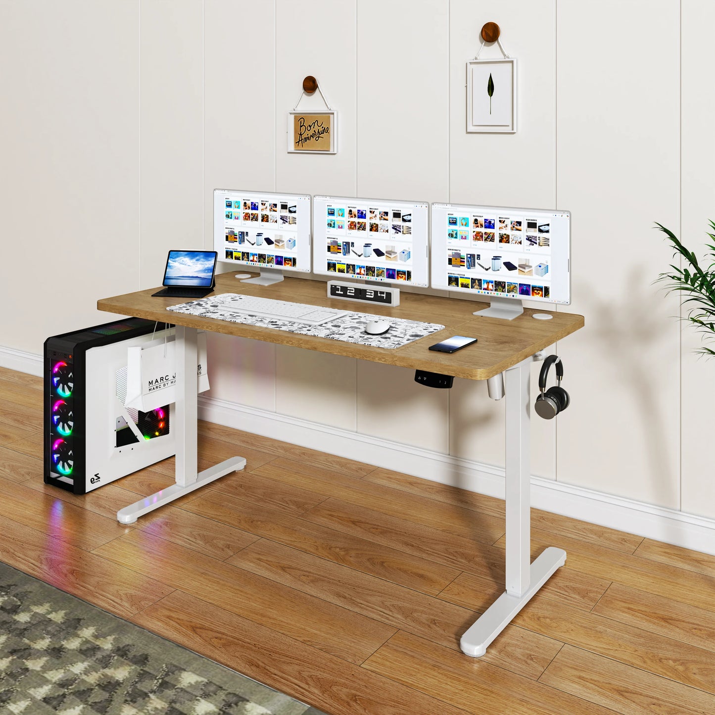 Apex Modern Dual Motor Foldable Gaming Desk