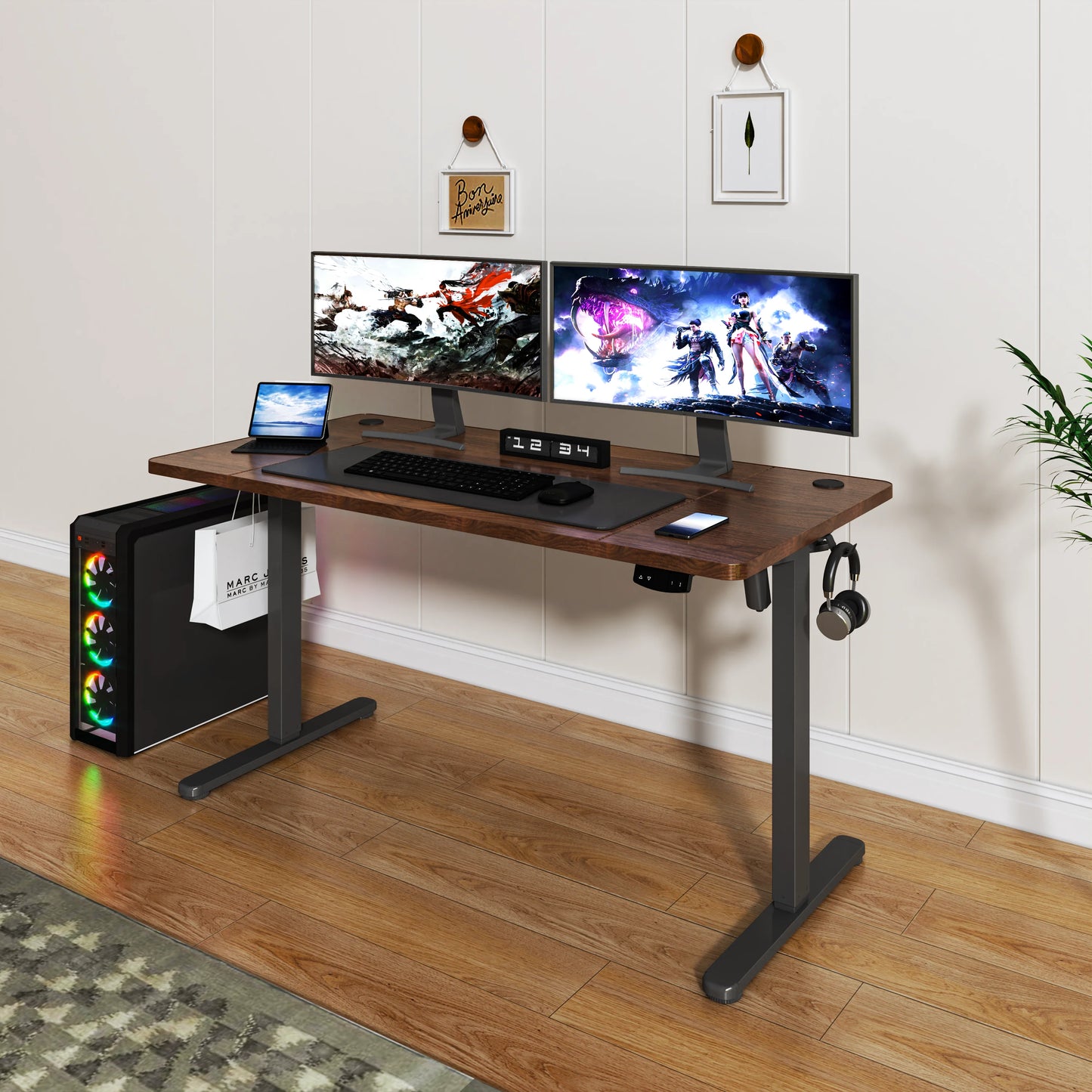 Apex Modern Dual Motor Foldable Gaming Desk
