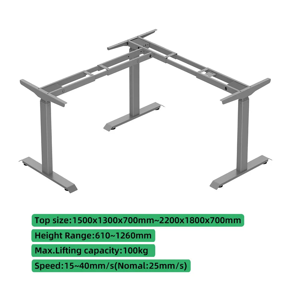 Apex Pro Triple Motor L-Shaped Standing Desk