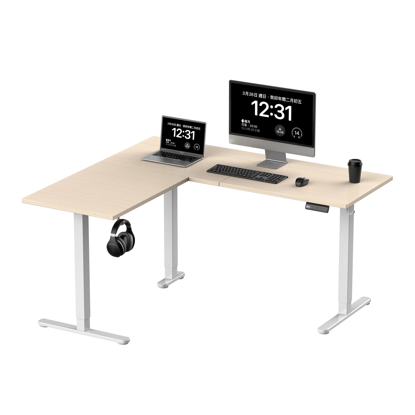 Apex Modular L-Shaped Standing Desk