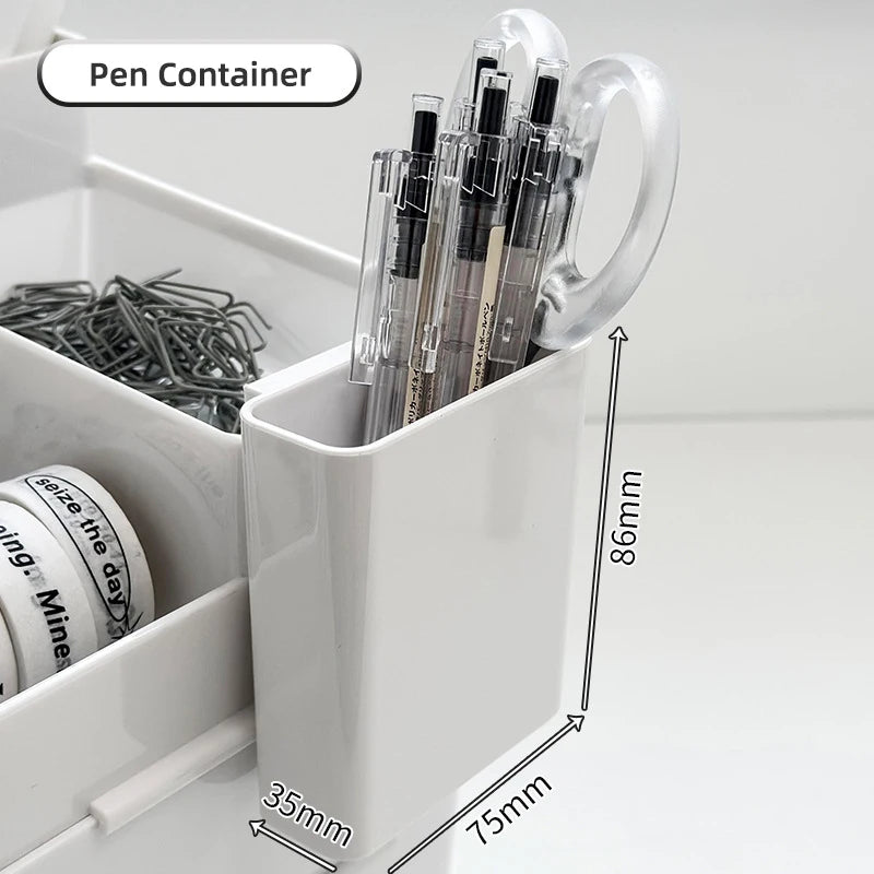 Apex Multifunctional Plastic Desktop Organizer – Stackable Storage Set