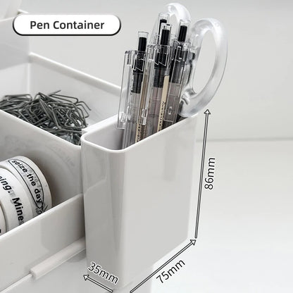 Apex Multifunctional Plastic Desktop Organizer – Stackable Storage Set