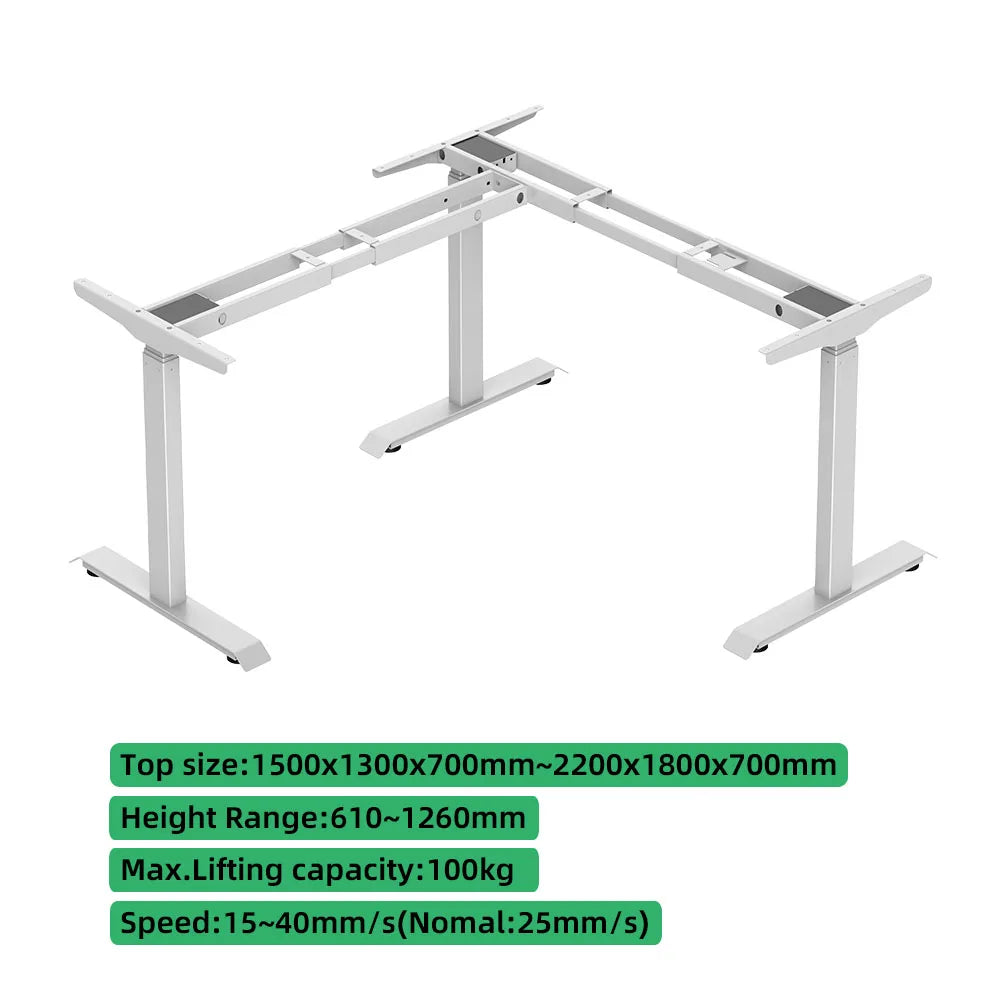 Apex Pro Triple Motor L-Shaped Standing Desk