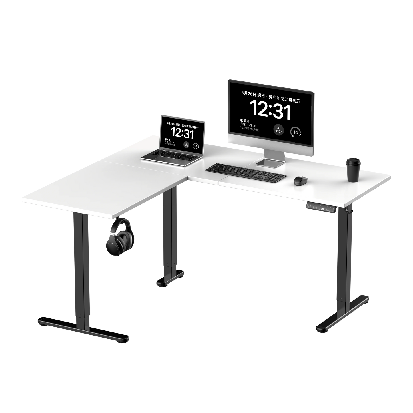 Apex Modular L-Shaped Standing Desk