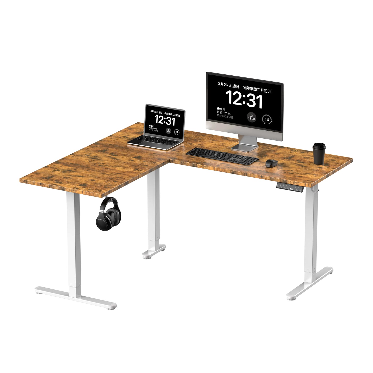 Apex Modular L-Shaped Standing Desk