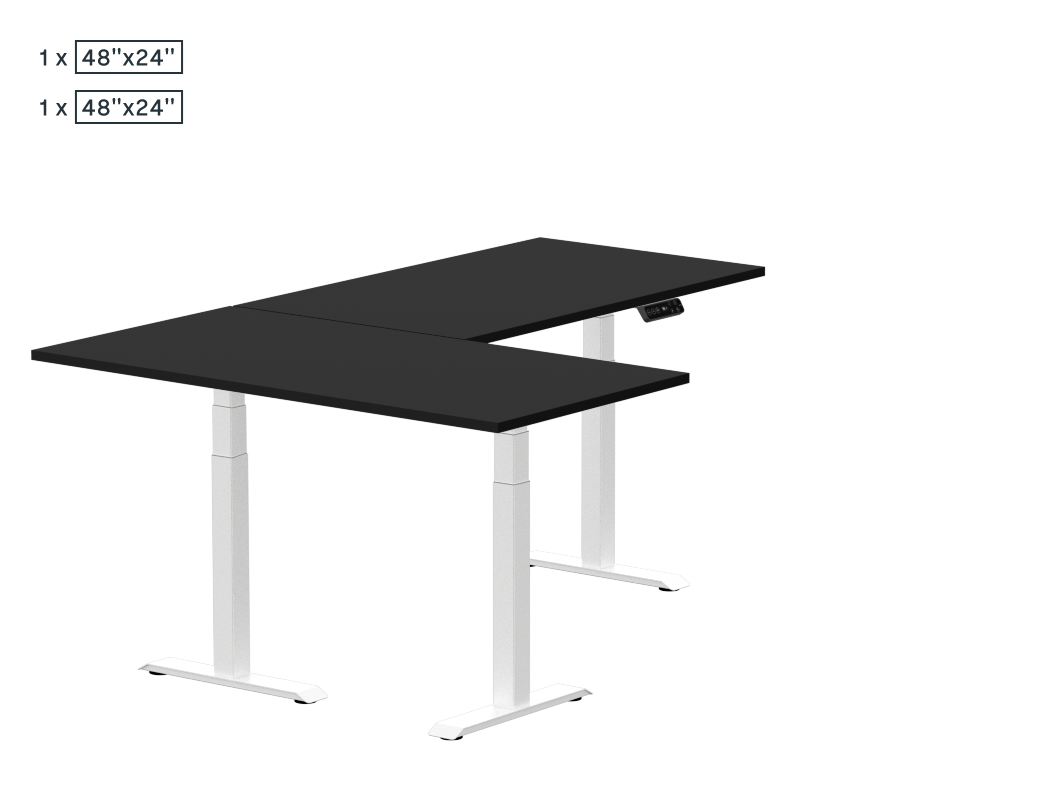 Pro L-Shaped Standing Desk — Chipboard (E7L)