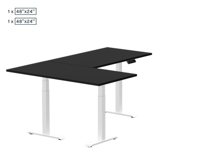 Pro L-Shaped Standing Desk — Chipboard (E7L)