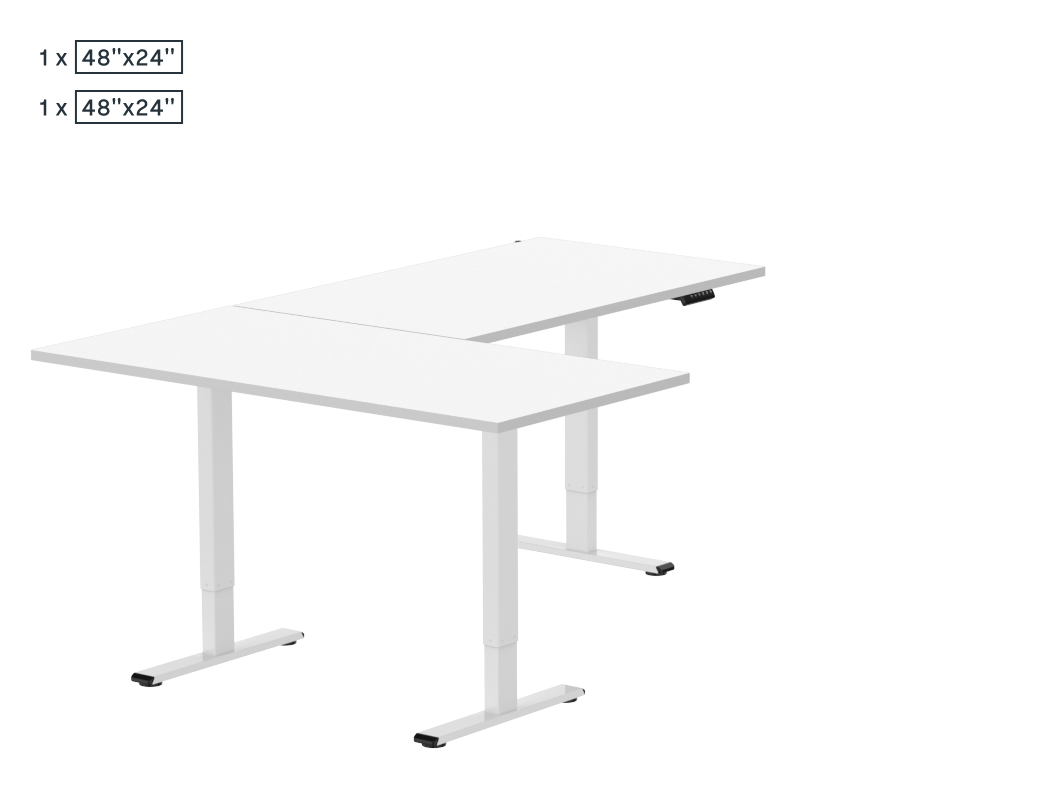 L-Shaped Standing Desk — Chipboard (E2L)