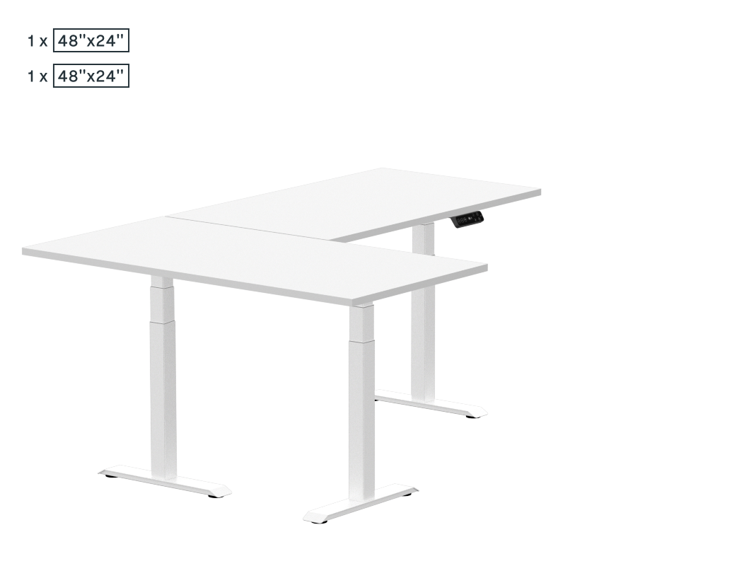 Pro L-Shaped Standing Desk — Chipboard (E7L)